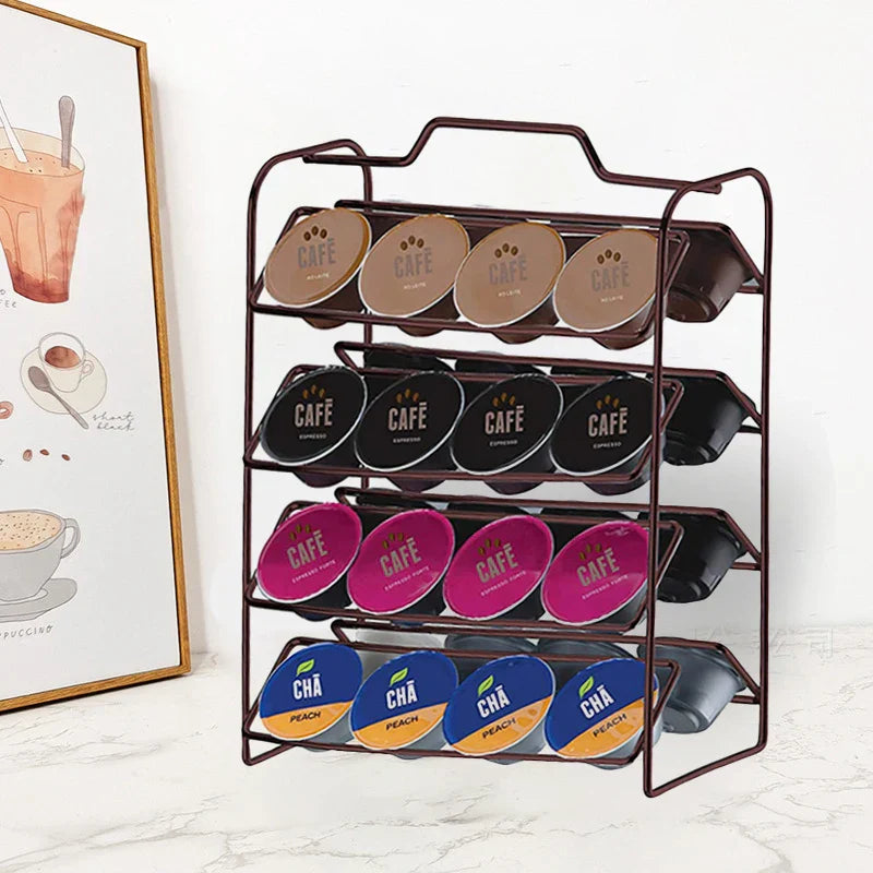 32pcs Coffee Capsule Holder Coffeeware Teaware Storage Rack