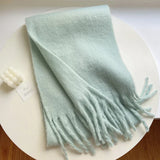 Luxury Cashmere Bright Solid Color Women Scarf Winter