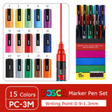 Japan Posca Marker Pen Set Non-Toxic Utilies Escolares