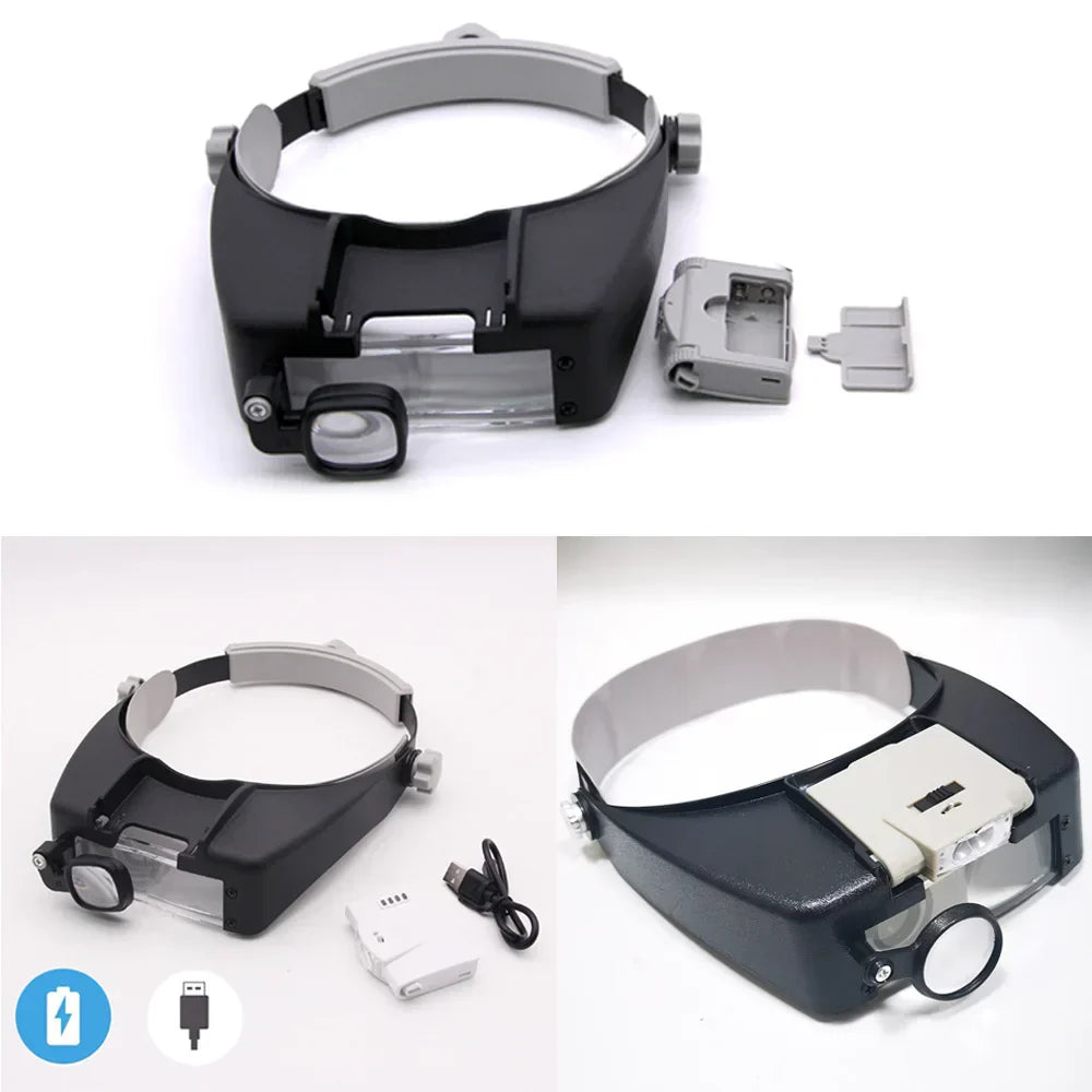 17X Headband Adjustable Magnifier Eye Glasses Magnifying Glasses