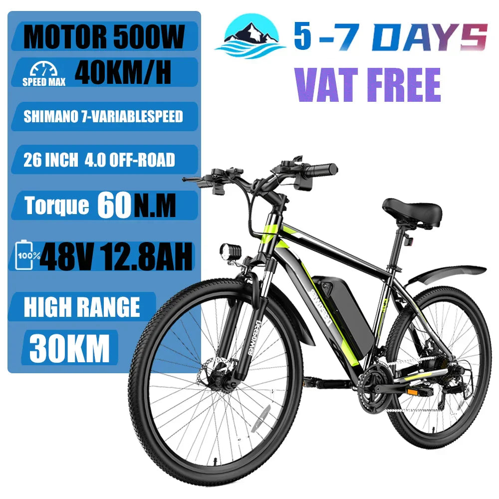 ZPW S26 500W EBike 48V 20AH 26 Inch