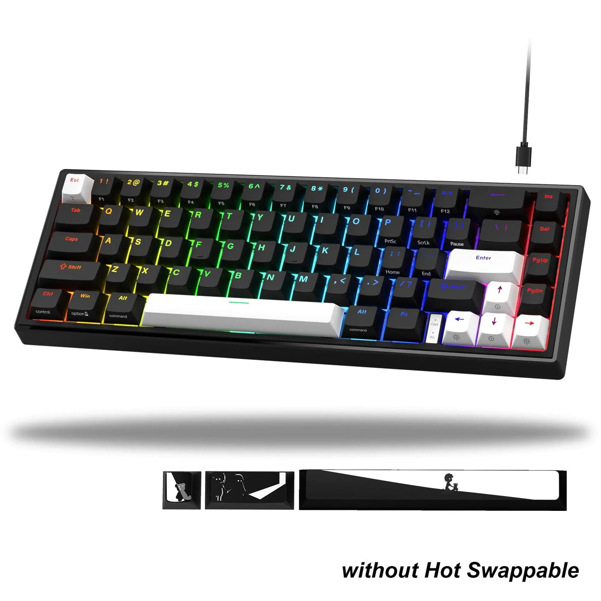 womier Hot Swappable Mechanical Keyboard Gasket Mounted Gamer
