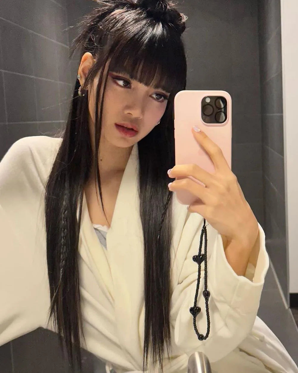 Matte Black Phone Charm Strap Lisa Mobile Phone
