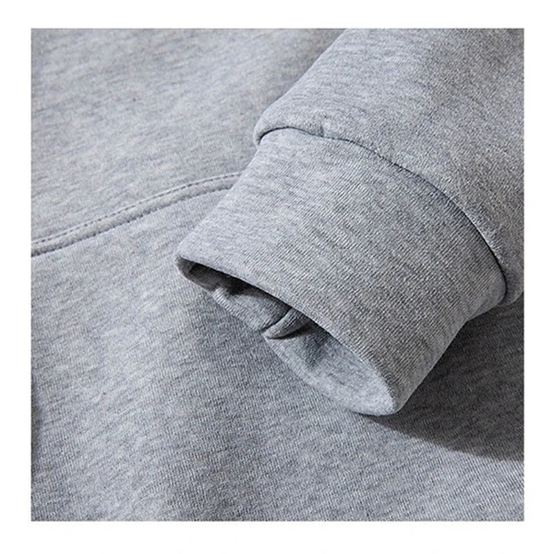 Classic Mens Solid Color Tracksuit Hooded Sweatshirts and