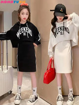 Spring Autumn Baseball Suits Children Jacket Pleated Skirt