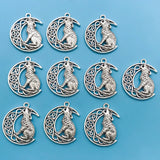 1020Pcs Alloy Retro Silvery Animal Shape Charms Horse