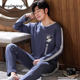 Big Size Autumn New Mens Casual Pajamas Set