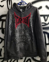 Gothic Skull Pattern Zip Up Hoodies Men Y2K