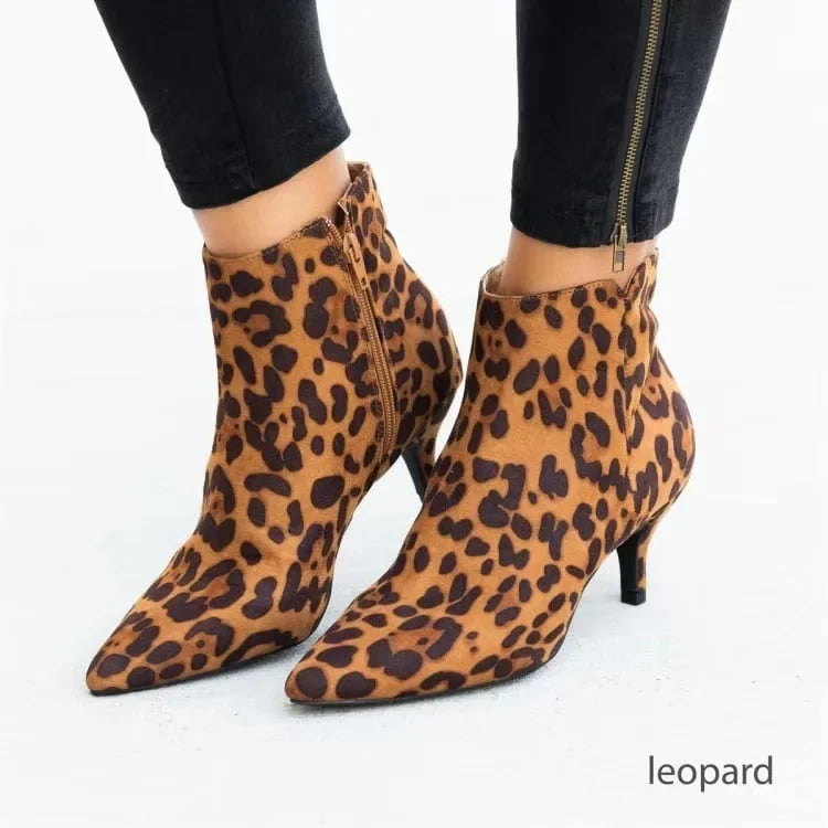 Women Boots Spring 2022 Pointed Toe Stiletto Ankle