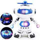 Kids Music Robot Toys Rotating Dance With LED