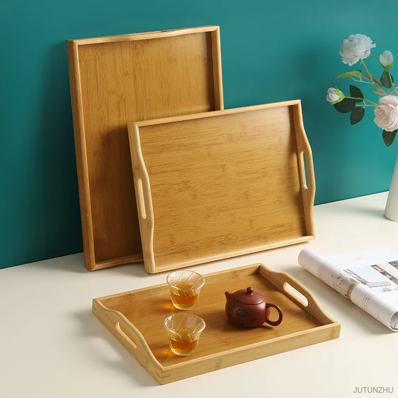 Portable Natural Bamboo Bed Tray Breakfast Laptop Desk