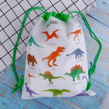 Cartoon Dinosaur Drawstring Bags Kids Drawstring Backpack Children Clothings Organizer Pouch Laundry Bag School Backpack