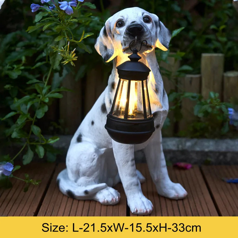 Solar Simulation Animal Light Outdoor Waterproof Resin Dog