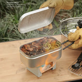 Outdoor Camping Tableware Aluminum Tourist Lunch Box Portable