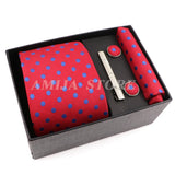 Men's Tie Gift Box With Neckties Handkerchiefs Cufflinks