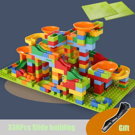 168-336PCS Marble Race Run Blocks Maze Ball Track