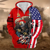 New 3D US ARMY Printed Zip Up Hoodies