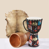 10 Inch African Goat Skin Covered Drum Hand