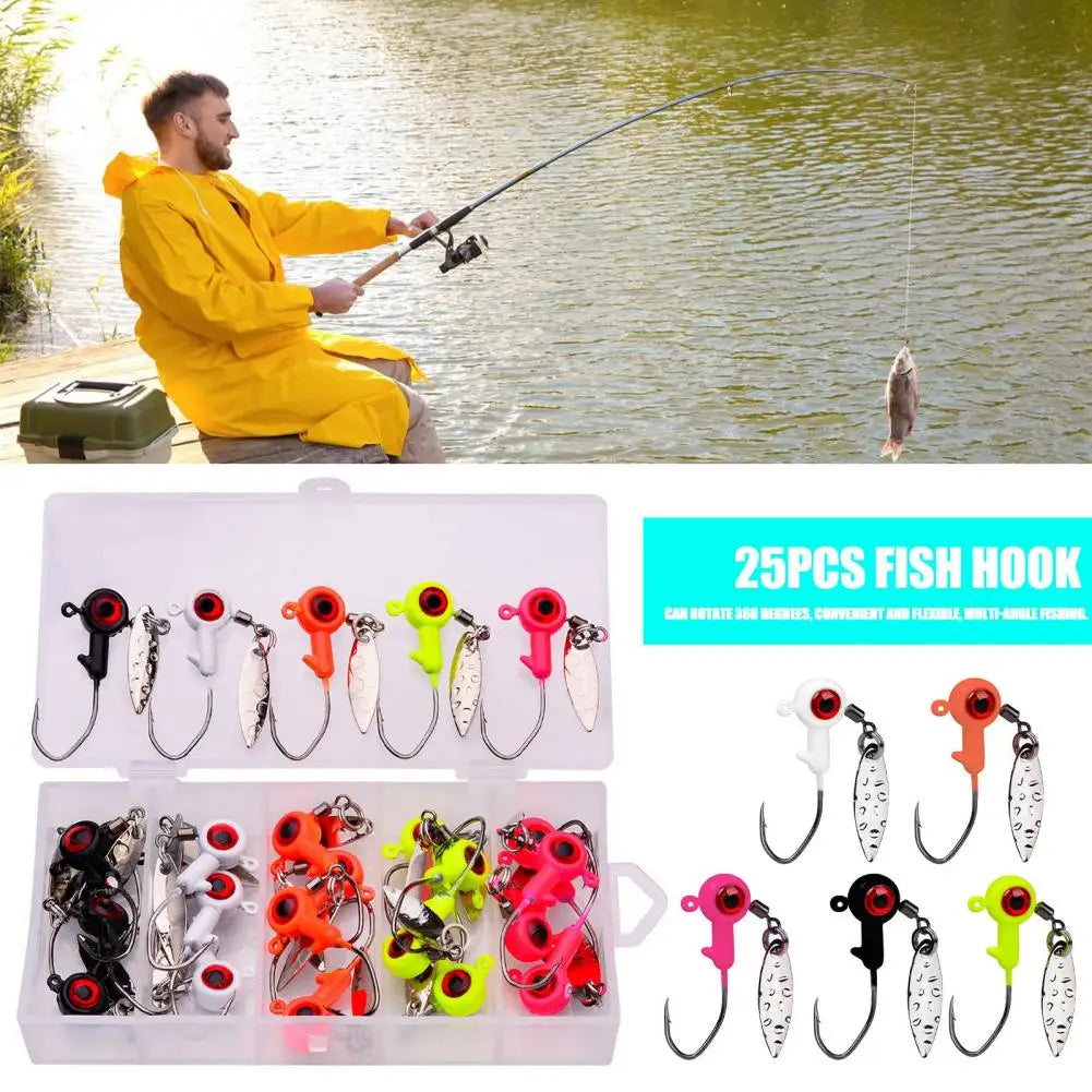 25Pcs/Box Fishing Lures Kit with Single Hook Simulation