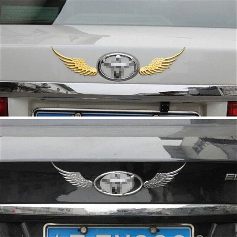 Car Auto Sticker 3D Stereo Metal Angel Wing