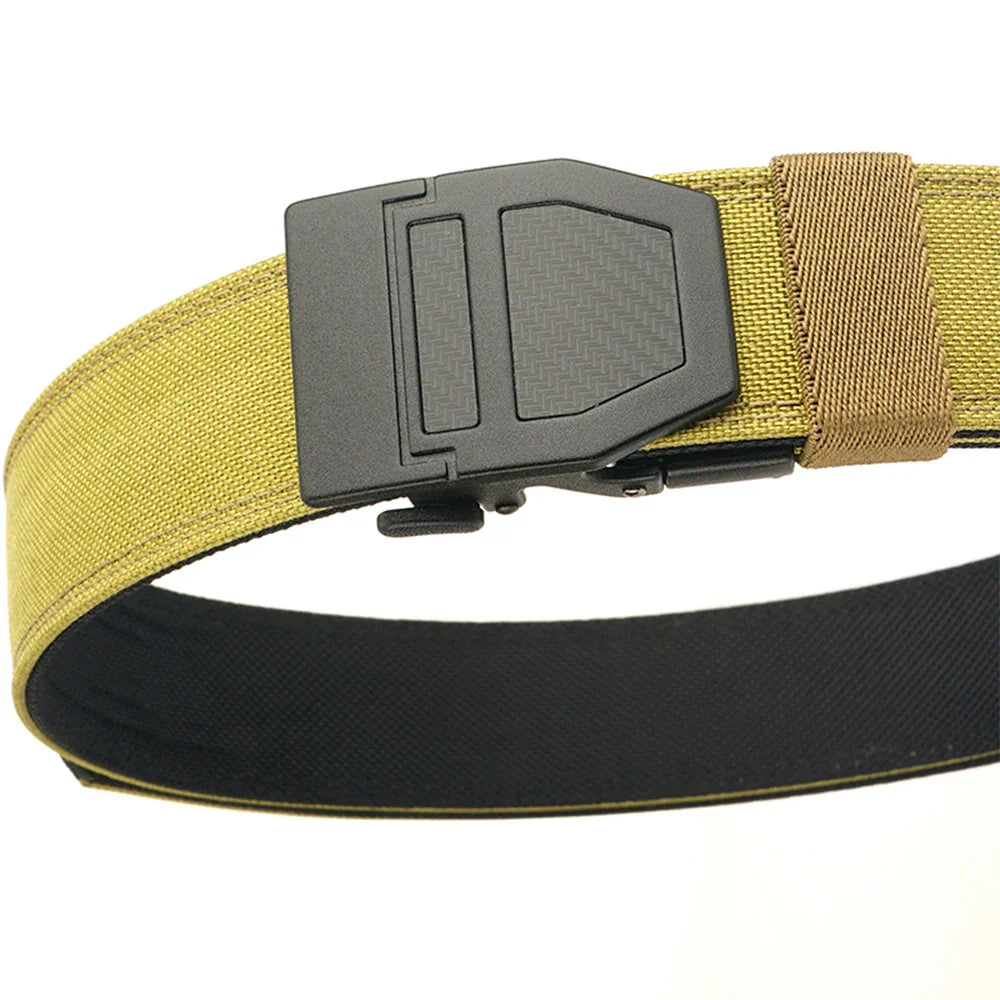 TUSHI New Hard Tactical Belt for Men Metal