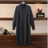 Knitted dress autumn and winter women's loose long