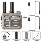 2PCS ABBREE AR-63 Mini Walkie talkie Wireless Copy