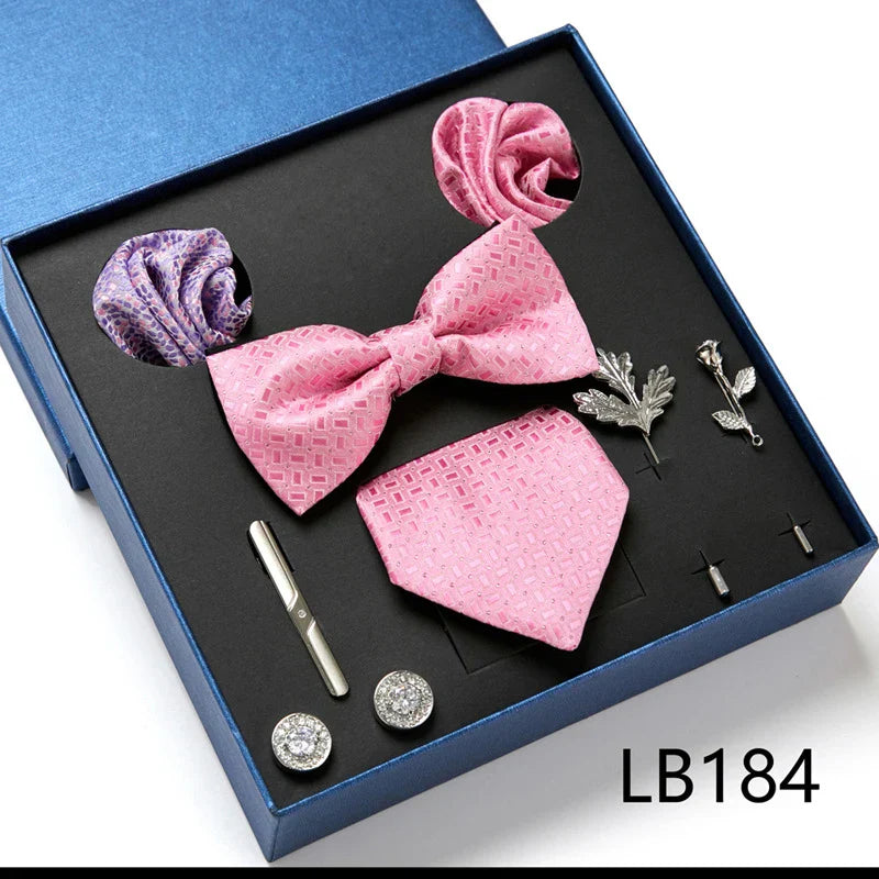 Luxury Quality Tie Set With Necktie Bowtie Pocket