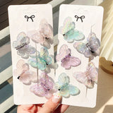 10Pcs/Set Mermaid Color Fairy Butterfly Handmade Hairpins For