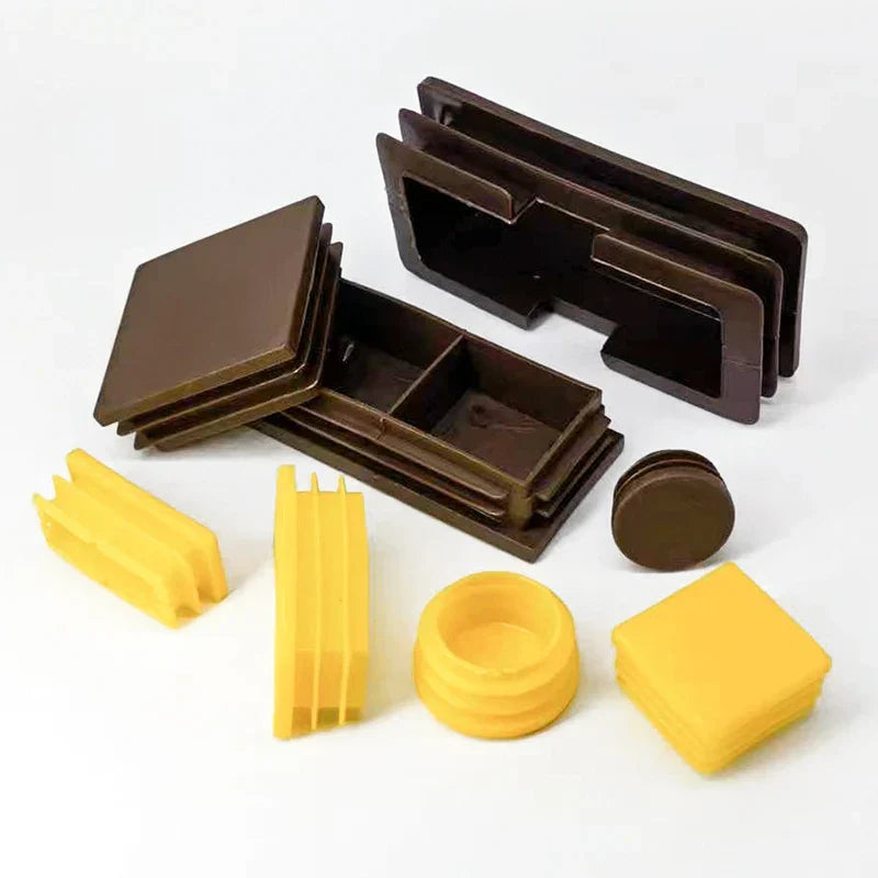 Yellow Square Plastic Footbed Blanking End Cap Pipe