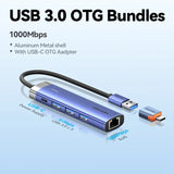 Vention USB Ethernet Adapter 1000Mbps USB3.0 HUB RJ45