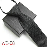 New Suit Business Zipper Tie for Man 48*7cm