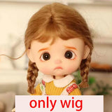 Doll Wig Bangs Ponytail Curly Soft Mohair Wig