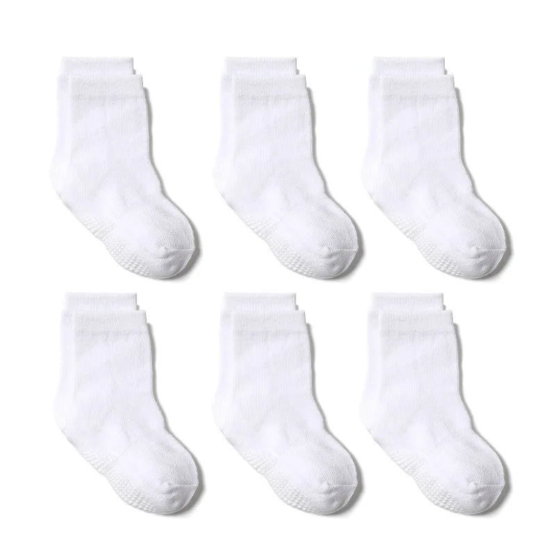6 Pairs/Lot Fashion Children Socks Grip Crew Socks