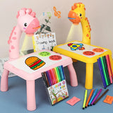 LED Projector Board Giraffe Hand Writing Painting Desk