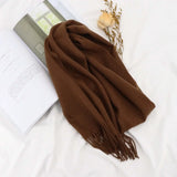 Men Scarf 100 Wool Plaid Warm Soft Muffler