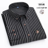 M~6XL Men's Shirt Long Sleeve Cotton Oxford Fashion