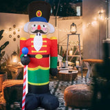 2.4M Inflatable Nutcracker Soldier Outdoors Christmas Decorations Home