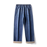 2022 Winter New Men's Wool Jeans Street Warm