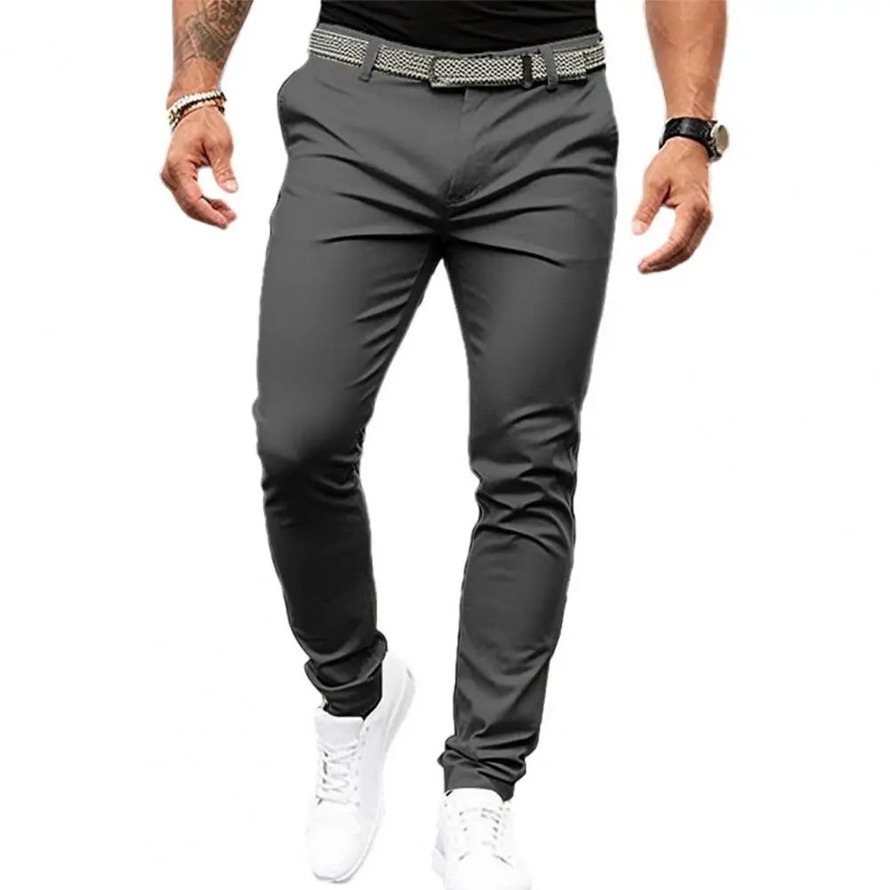 Slim Fit Suit Pants Men's Slim Fit Solid