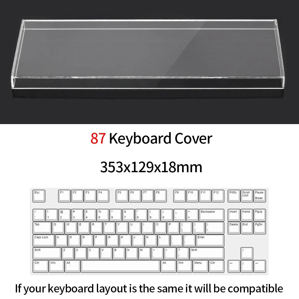 Acrylic Dust Cover for Keyboard Waterproof Dustproof Anti