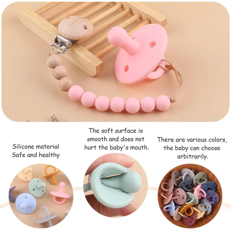 Baby Silicone Pacifier Safe Food Grade Teether Newborn