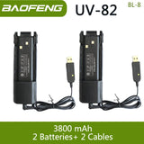 Baofeng UV 82 BL-8 Battery Walkie Talkie Ham