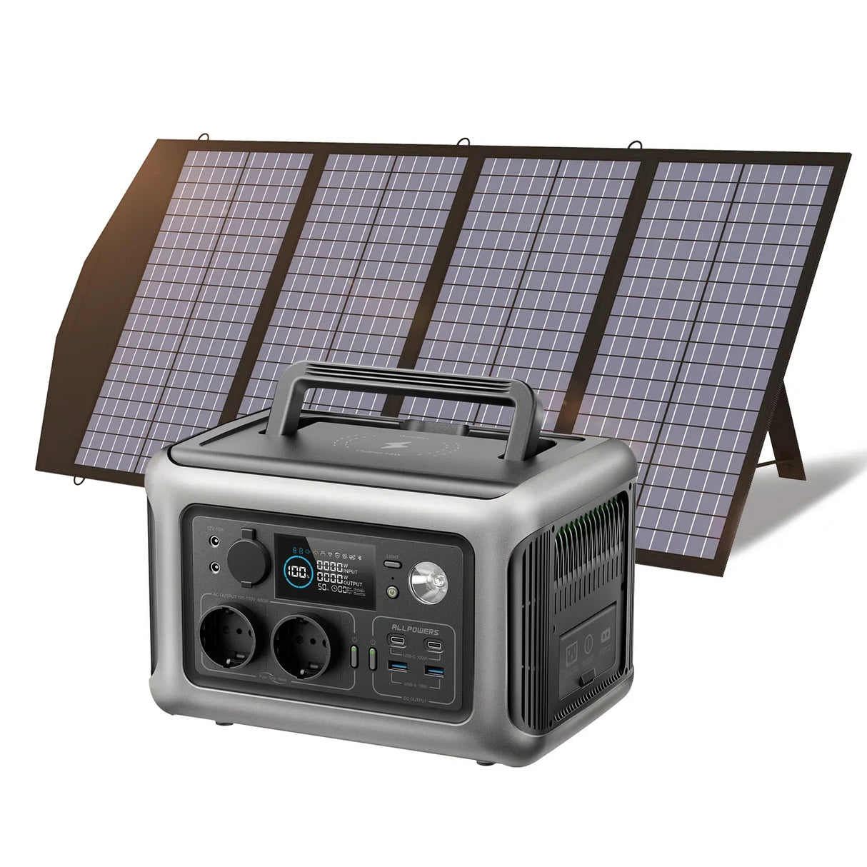 ALLPOWERS R600 Solar Generator with Solar Panel included,