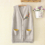 Plus Size Loose Sweaters Vest Women Clothing 4xl