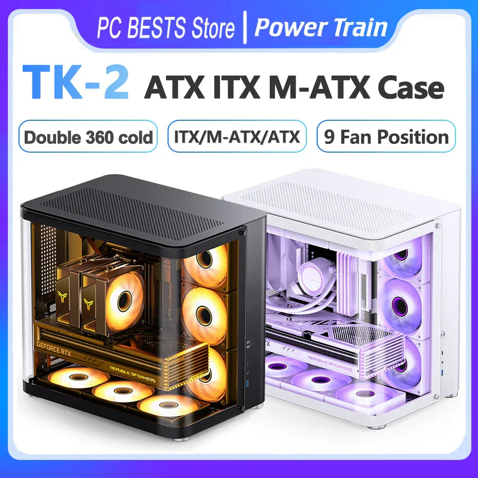 Jonsbo TK-2 ATX ITX Case Hyperbolic Side Translucent