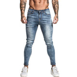 GINGTTO Jeans Men Elastic Waist Skinny Jeans Men