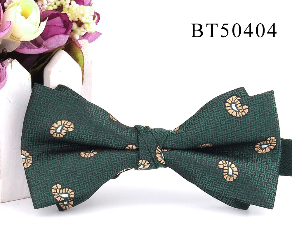 New Suits Bowtie For Groom Fashion Striped Bow