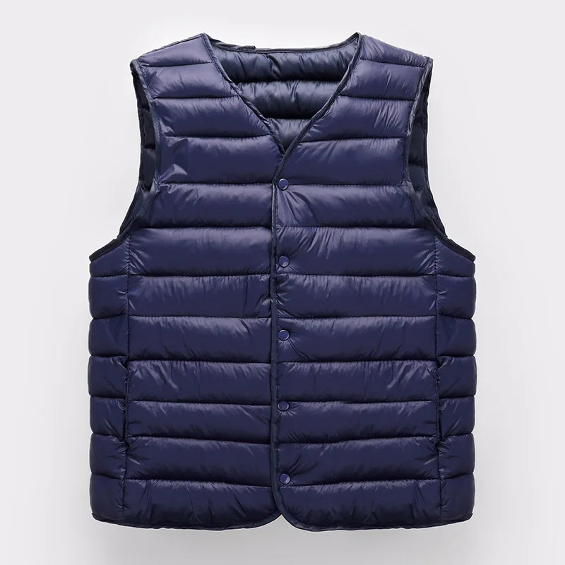 2023 Autumn Winter Men Warm Vest Jacket Male