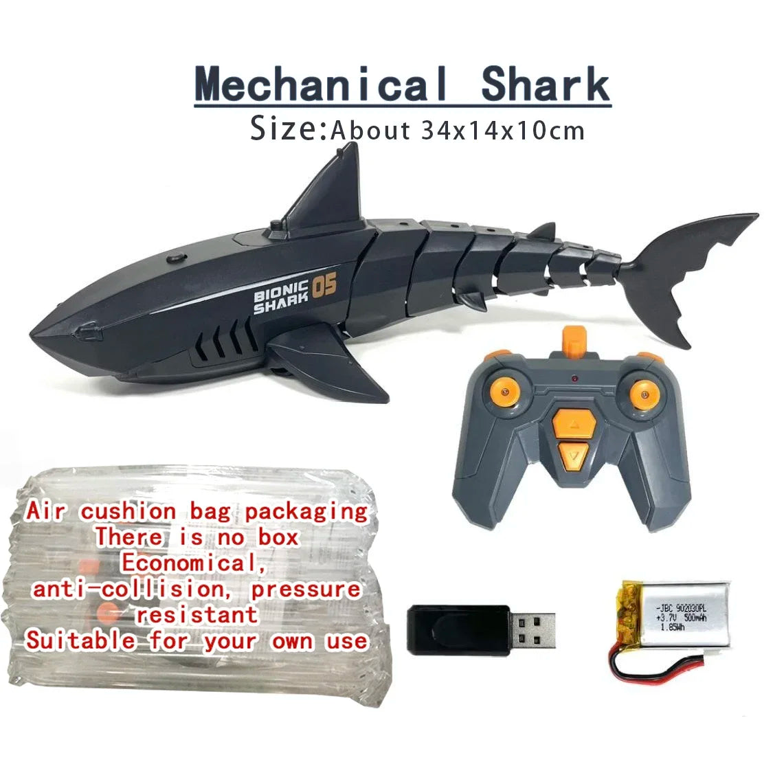 Creative Remote Control Fish Shark Electric 2.4G Radio